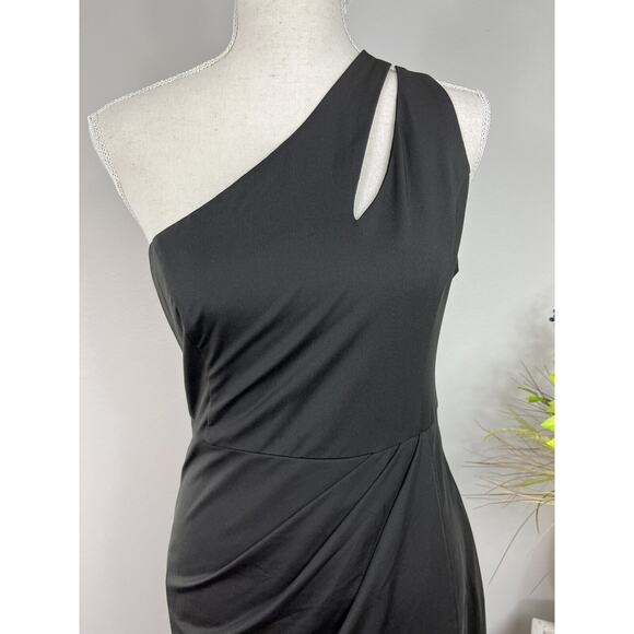 Zalalus Women's Sexy One Shoulder Cutout Ruched Bodycon Sleeveless Slit Size M - Picture 6 of 16
